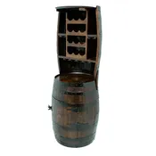 12 Bottle Wine Barrel Hutch