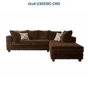 2Pcs Sectional Bubble Chocolate