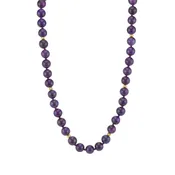 10.00mm Round Sugilite Bead Strand with Yellow Gold Spacers, 18.5 Inches