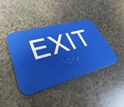 3” X 5” X 1/16”T ADA Exit Signs