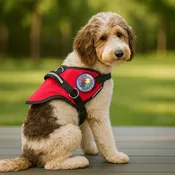 Autism Service Dog Padded Vest - Includes  ID Badge Holder