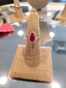 Teardrop ruby ring