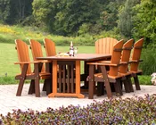 72” Dining Poly Table &amp; 6 Fanback Chairs