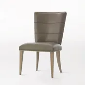 Adelaide Side Chair-Grey Leather