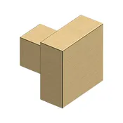 1-1/4" Square Decorative Knob - Solid Brass