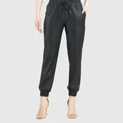 Clara Sunwoo Liquid Leather™ Drawstring Jogger Pant - Black