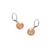10mm Copper Mother of Pearl Earrings