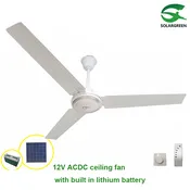 48' 56' Inch Acdc on Grid Remote Control Solar Ceiling Fan