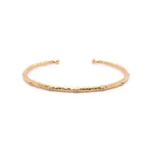 14k Marika Desert Gold Stackable Cuff with Bezeled Diamonds