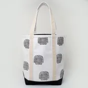 Black +White Breton Canvas Tote (Medium)