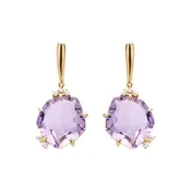 18K AMORFUS EARRINGS (0957) - Amethyst / YG