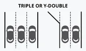 Triple Lane or Y-Double Car Driveway