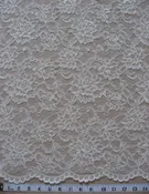 Alencon Lace, Allover Large Flower Design, 49″ wide, Ivory