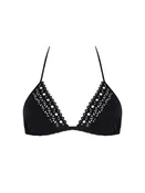 Ajourage Couture Triangle Bikini Top - Black