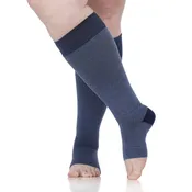 20-30 mmHg: Heathered Collection (Open Toe Cotton Compression Socks)