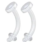 14G Clear Belly Ring Retainer