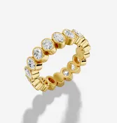 14ct Oval 0.10Carat Bezel North-South 7 product size Band
