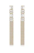 Art Deco Crystal Chain Earrings