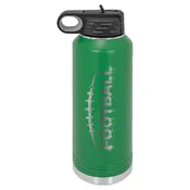 32oz Football Laser Engraved Water Bottle