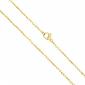 18k Gold PVD Stainless Steel 1.6mm Light Cable Link Rolo Chain