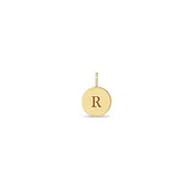14k Single Small Initial Disc Charm