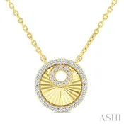 10 Karat Circle Diamond Pendant