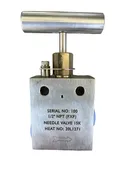 1/2" 15,000 PSI NPT Female x Female Stainless Steel Needle Valve – Oil & Gas Instrumentation Fitting