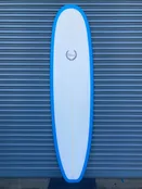 Chronic Ninjah Mid-Length Surfboard (Size: 7’6″, Tail: Square, Color: Blue Rails)