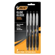 BIC Atlantis Original Retractable Black Ballpoint Pen, 4 Pack (13938)