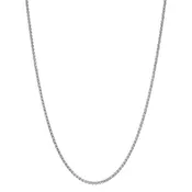 Adjustable Wheat Chain in 14kt White Gold (22 inches and 1mm)
