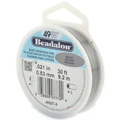 0.021" Bright 49 Strand Beadalon Wire (30ft)