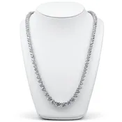 14k 26.44ctw Lab-Grown Diamond Graduated Tennis Necklace