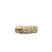 14K Yellow Gold Mokume Gane Custom Men’s Ring — David Reynolds Jewelry and Coin