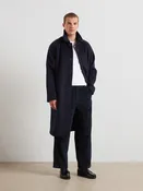 Adam Loose Tapered Fit Cord Trousers In True Navy