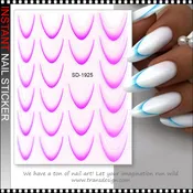 NAIL STICKER Gradient French Line, Magenta Pink #SD1925