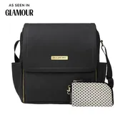 Boxy Backpack in Black Matte Leatherette