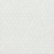 360° 3/4" Penny Round Glazed Porcelain Mosaic 12X12 White Matte