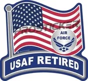 Air Force Retired USAF Decal USA Flag Military ProSticker 270