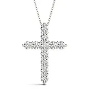 11 Stone Cross Pendant