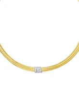 14K .21ct Diamond Omega Necklace