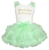 Baby Girl's and Little Girl's "Birthday Princess" Ruffle Dress