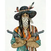 Cowgirl with Bandana Version 2 by Dolan Geiman — Saddletree Gallery & Framing