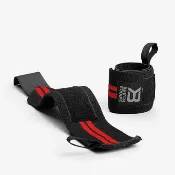 Better Bodies Elastic Wrist Wraps, Black/Red
