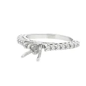 14K Gold .35ctw Diamond Semi-Mount Engagement Ring