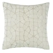 Abstract Circular Velvet Cream Square Cushion - Abstract Circular Velvet Ivory Cushion 56CM