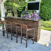 Straight Bar with Built-In Fridge