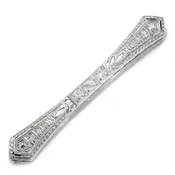 Antique Old Mine Cut Diamond Brooch Pin Platinum 0.50ctw