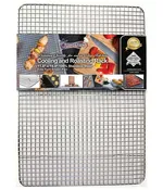 KITCHENATICS Half Sheet 100% Stainless Steel Roasting & Cooling Rack, 1/2 Sheet Oven-Safe Baking Rack with Multiple Welds, Thick Wire Grid, Oven & Grill Safe, Patent #: D929180S, 11.8″ x 16.9″ x 1”