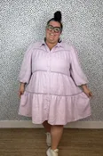 Ivy City Purple Collar Dress - 4XL  — CAKE