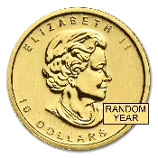 1/4 oz Gold Maple Leaf – Sealed (Year Varies)
